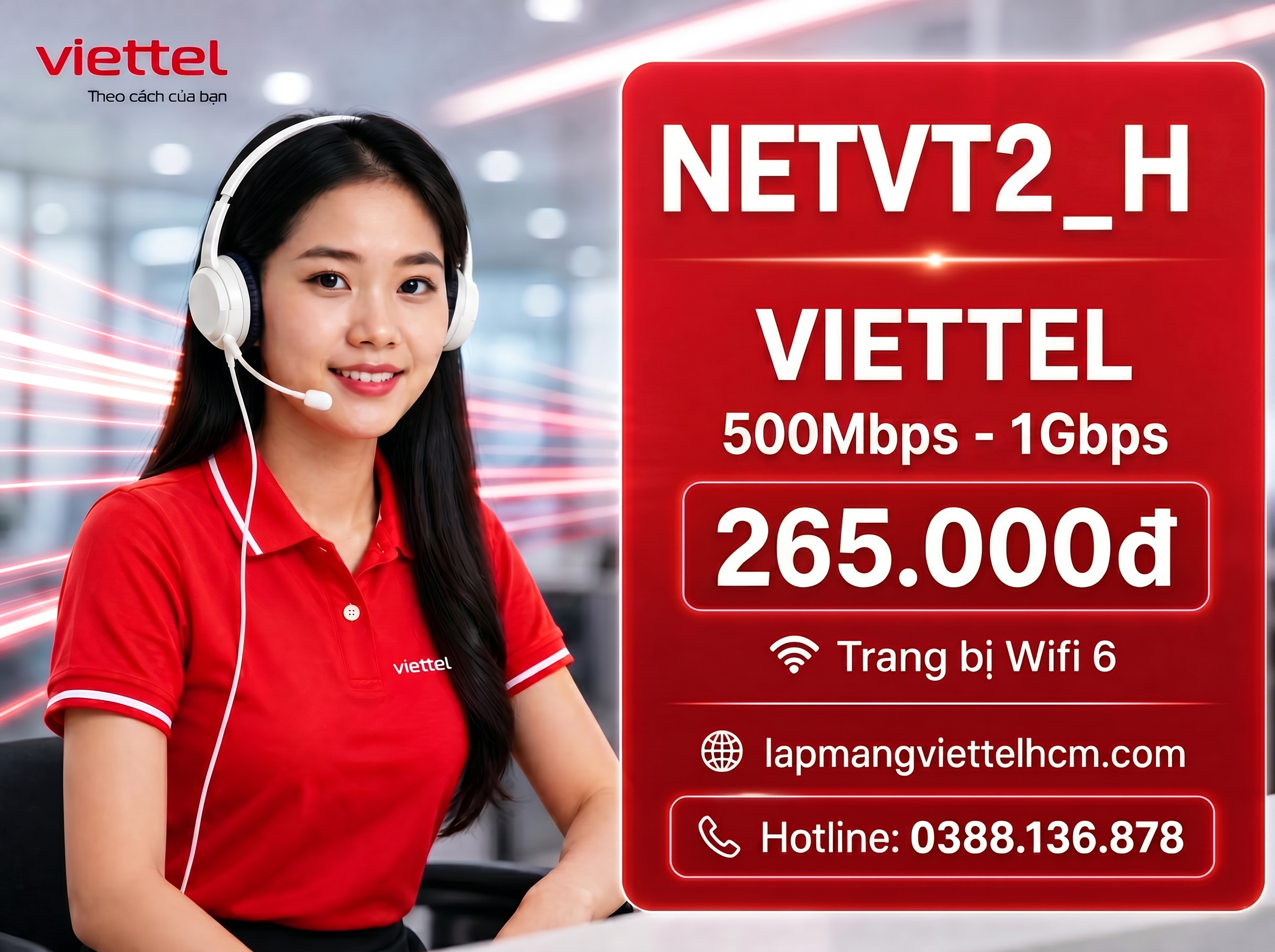 Gói cước NETVT2_H là giải pháp kết nối hoàn hảo dành cho các gia đình trẻ và căn hộ nhỏ tại khu vực nội thành HCM, HN. Với công nghệ WiFi 6 tiên tiến, bạn sẽ tận hưởng tốc độ internet ổn định, độ trễ thấp và khả năng kết nối đa thiết bị vượt trội.