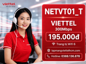 Gói cước NETVT01_T rất phù hợp với diện tích nhỏ, nhu cầu kết nối wifi ở mức vừa phải.
