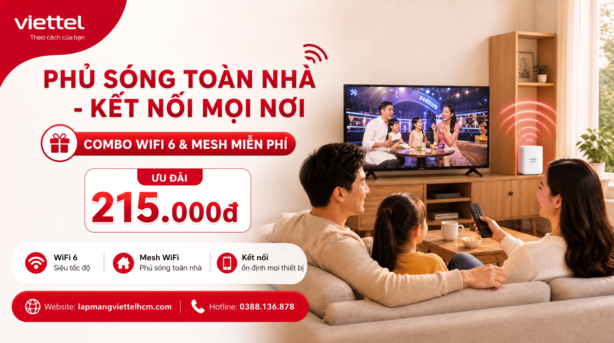 combo wifi truyền hình viettel - giải trí cho mọi gia đình